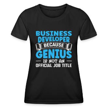 Business Development Genius Manager Developerillum - T-shirt sport Femme - noir - Devant - AI Model Female 172 light (172cm)