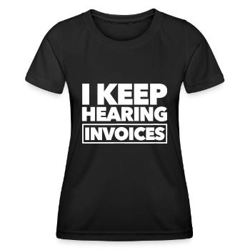 Comptabilité - CPA Auditeur Comptable - T-shirt sport Femme - noir - Devant - AI Model Female 172 light (172cm)