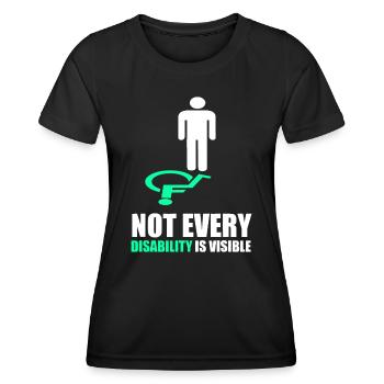 Not Every Disability is Visible - Disability Aware - Women's Functional T-Shirt - black - Front - AI Model Female 172 light (172cm)