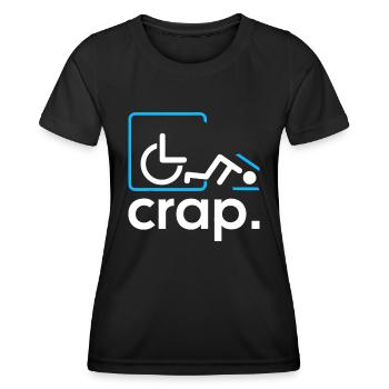 Handicap en fauteuil roulant Sensibilisation au handicap Inclusion - T-shirt sport Femme - noir - Devant - AI Model Female 172 light (172cm)