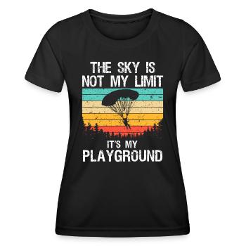 Funny Skydiving Art For Men Women Skydive Lover Sk - Women's Functional T-Shirt - black - Front - AI Model Female 172 light (172cm)