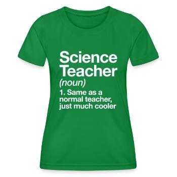 Définition du professeur de sciences Drôle de retour à l’école Fi - T-shirt sport Femme - vert - Devant - AI Model Female 172 dark (172cm)