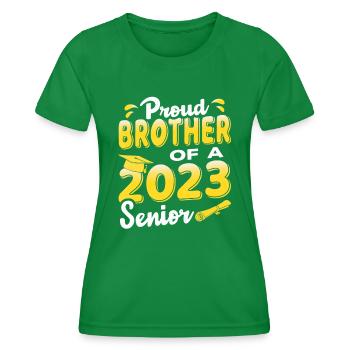 Stolzer Bruder eines lustigen Abschlusses 2023 - Frauen Funktions-T-Shirt - Kelly Green - Vorne - AI Model Female 172 dark (172cm)