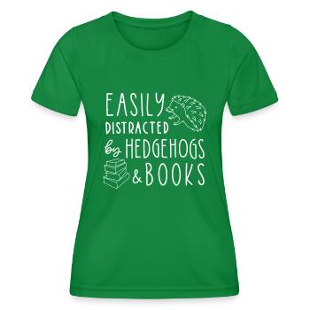 Lustiger Igel, ich liebe Igel - Frauen Funktions-T-Shirt - Kelly Green - Vorne - AI Model Female 172 dark (172cm)