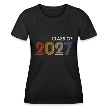 Klasse der 2027 College University High School - Frauen Funktions-T-Shirt - Schwarz - Vorne - AI Model Female 172 light (172cm)