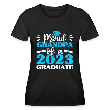 Männer Familienabschluss, stolzer Opa von 2023 - Frauen Funktions-T-Shirt - Schwarz - Vorne - AI Model Female 172 light (172cm)