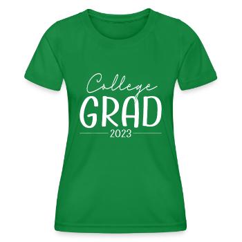 Lustiger College-Absolventenabschluss 2023 - Frauen Funktions-T-Shirt - Kelly Green - Vorne - AI Model Female 172 dark (172cm)