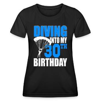 Eintauchen in meinen 30. Geburtstag Alles Gute zum Geburtstag - Frauen Funktions-T-Shirt - Schwarz - Vorne - AI Model Female 172 light (172cm)