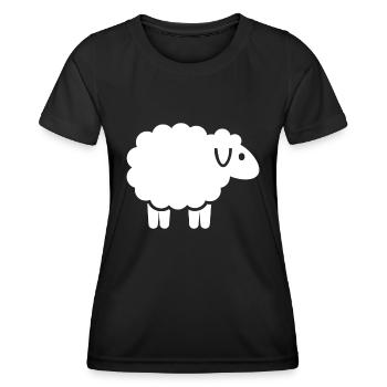 Niedliche Schafe - Frauen Funktions-T-Shirt - Schwarz - Vorne - AI Model Female 172 light (172cm)