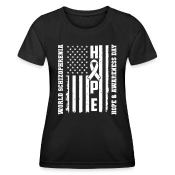 Journée mondiale de la schizophrénie Conscience schézonphrénique - T-shirt sport Femme - noir - Devant - AI Model Female 172 light (172cm)