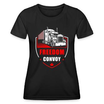 Freedom Convoy United Canada Truckers - T-shirt sport Femme - noir - Devant - AI Model Female 172 light (172cm)