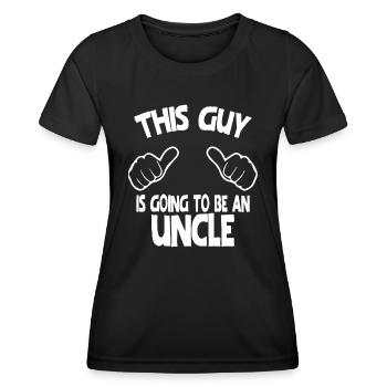 Dieser Typ wird ein Onkel sein - Frauen Funktions-T-Shirt - Schwarz - Vorne - AI Model Female 172 light (172cm)