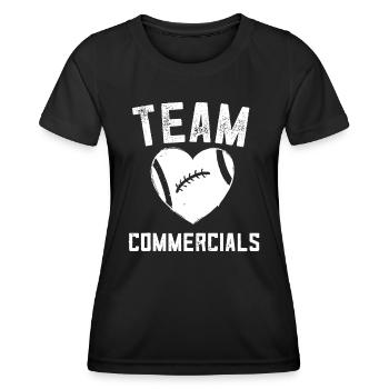 Je suis juste ici pour les publicités Football féminin - T-shirt sport Femme - noir - Devant - AI Model Female 172 light (172cm)