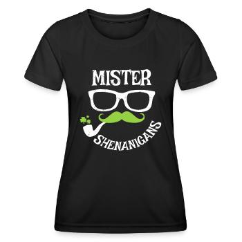 Mister Shenanigans Cadeau amusant de la Saint-Patrick - T-shirt sport Femme - noir - Devant - AI Model Female 172 light (172cm)