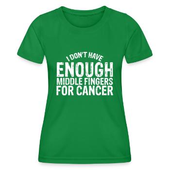 Funny Chemo Chemotherapy Battle Cancer - Women's Functional T-Shirt - kelly green - Front - AI Model Female 172 dark (172cm)