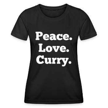 Lustiger Curry-Liebhaber Indisches Essen Feinschmecker-Geschenk - Frauen Funktions-T-Shirt - Schwarz - Vorne - AI Model Female 172 light (172cm)