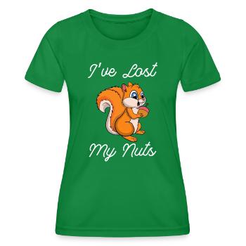 Squirrel Lovers Funny Vasectomy Operation Novelty - Women's Functional T-Shirt - kelly green - Front - AI Model Female 172 dark (172cm)