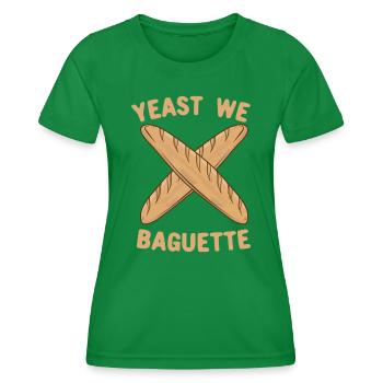 Levure We Baguette, drôle de jeu de mots français - T-shirt sport Femme - vert - Devant - AI Model Female 172 dark (172cm)