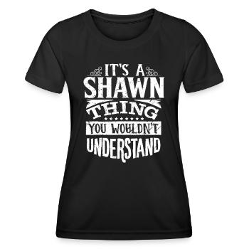Shawn Name - Frauen Funktions-T-Shirt - Schwarz - Vorne - AI Model Female 172 light (172cm)