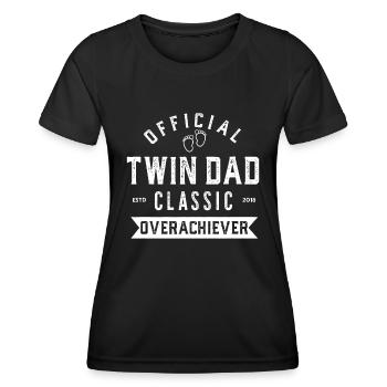 Hommes Nouveau père jumeau, drôle de premiers jumeaux Fête des pères - T-shirt sport Femme - noir - Devant - AI Model Female 172 light (172cm)