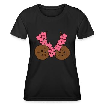 Coconut Summer Coconuts Bra - Women's Functional T-Shirt - black - Front - AI Model Female 172 light (172cm)