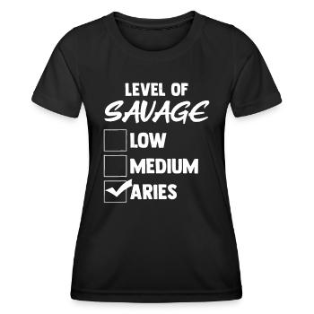 Aries Zodiac Birthday Gift bday celebrants - Women's Functional T-Shirt - black - Front - AI Model Female 172 light (172cm)