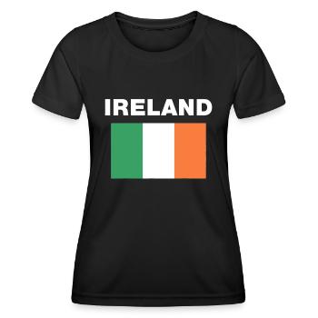 Irland Erbe der irischen Flagge - Frauen Funktions-T-Shirt - Schwarz - Vorne - AI Model Female 172 light (172cm)