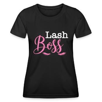Lash Manager Niedliche Wimpern Liebe Wimpernverlängerung - Frauen Funktions-T-Shirt - Schwarz - Vorne - AI Model Female 172 light (172cm)