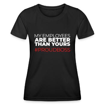 Meine Mitarbeiter sind besser als Ihre - Frauen Funktions-T-Shirt - Schwarz - Vorne - AI Model Female 172 light (172cm)