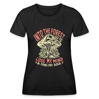 Dans la forêt, je vais perdre la tête et trouver - T-shirt sport Femme - noir - Devant - AI Model Female 172 light (172cm)