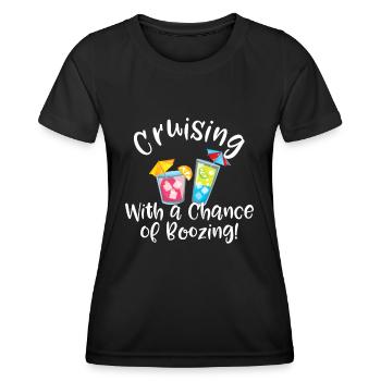 Kreuzfahrt mit der Chance auf eine lustige Kreuzfahrt - Frauen Funktions-T-Shirt - Schwarz - Vorne - AI Model Female 172 light (172cm)