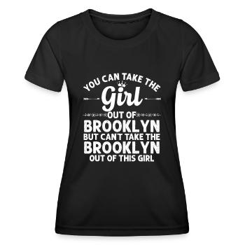 Fille hors de BROOKLYN NY NEW YORK Cadeau - T-shirt sport Femme - noir - Devant - AI Model Female 172 light (172cm)