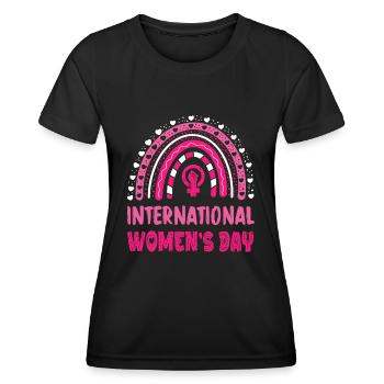 8 March Happy Women's Day - International Women's - Women's Functional T-Shirt - black - Front - AI Model Female 172 light (172cm)