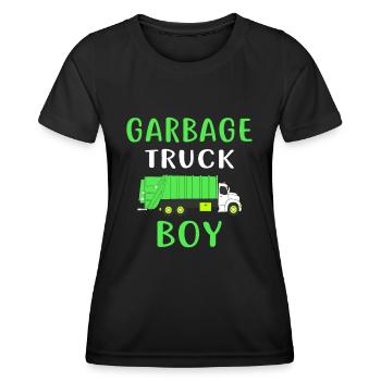 Müllwagen Junge für Kinder, Junge, Mädchen, Kleinkinder - Frauen Funktions-T-Shirt - Schwarz - Vorne - AI Model Female 172 light (172cm)