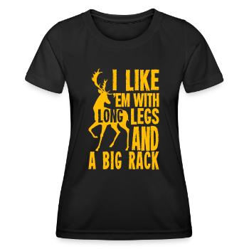 Lustiges Hirschjagd-Zitat Geschenk für Jäger - Frauen Funktions-T-Shirt - Schwarz - Vorne - AI Model Female 172 light (172cm)