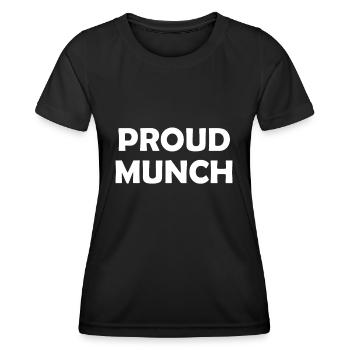 Munch fier - T-shirt sport Femme - noir - Devant - AI Model Female 172 light (172cm)