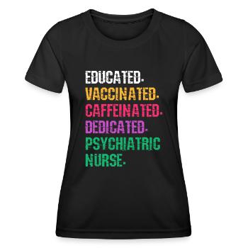 Psych Nurse Psychiatric Nursing Mental Health - Women's Functional T-Shirt - black - Front - AI Model Female 172 light (172cm)