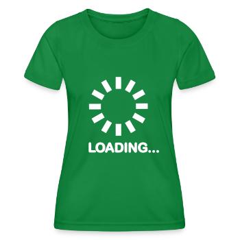Barre de chargement - T-shirt sport Femme - vert - Devant - AI Model Female 172 dark (172cm)