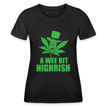 Ein kleines bisschen Highrish Funny 420 Weed Marihuana - Frauen Funktions-T-Shirt - Schwarz - Vorne - AI Model Female 172 light (172cm)