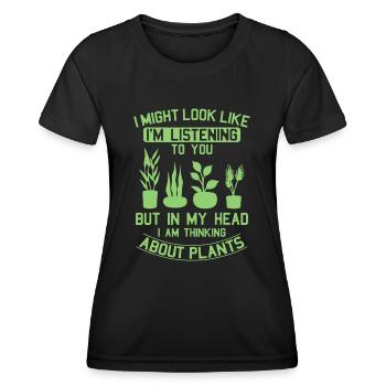 Pflanzenliebhaber Naturgärtner Gartenbauer - Frauen Funktions-T-Shirt - Schwarz - Vorne - AI Model Female 172 light (172cm)