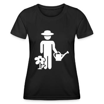 Gärtner-Gießkanne - Frauen Funktions-T-Shirt - Schwarz - Vorne - AI Model Female 172 light (172cm)