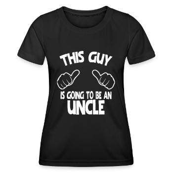 Dieser Typ wird ein Onkel sein - Frauen Funktions-T-Shirt - Schwarz - Vorne - AI Model Female 172 light (172cm)