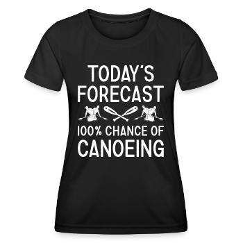 Canoeist Today's Forecast Canoeing - Women's Functional T-Shirt - black - Front - AI Model Female 172 light (172cm)