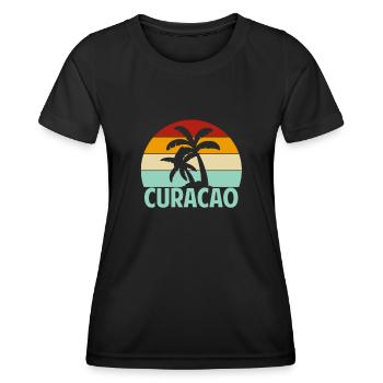 Curaçao - T-shirt sport Femme - noir - Devant - AI Model Female 172 light (172cm)
