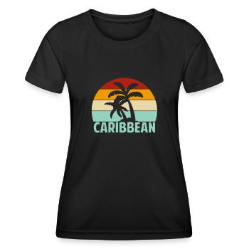 Karibik - Frauen Funktions-T-Shirt - Schwarz - Vorne - AI Model Female 172 light (172cm)