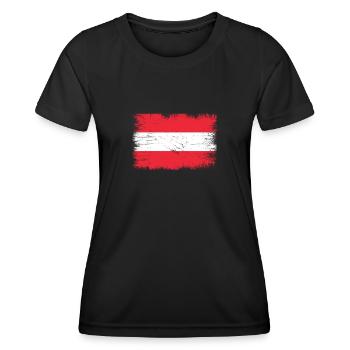 Autriche - T-shirt sport Femme - noir - Devant - AI Model Female 172 light (172cm)