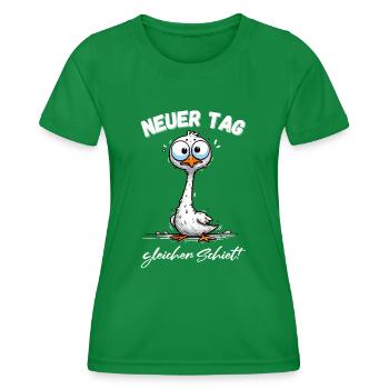 Hamburg Schiet Hamburger Nordsee Möwe Lustig - Frauen Funktions-T-Shirt - Kelly Green - Vorne - AI Model Female 172 dark (172cm)