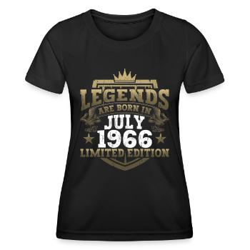 Légende Juillet 1966 56ème Anniversaire Cadeau Hommes - T-shirt sport Femme - noir - Devant - AI Model Female 172 light (172cm)