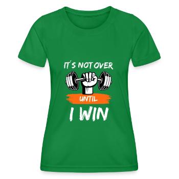 Kraftsport Gym Antrieb Herausforderung Ehrgeiz - Frauen Funktions-T-Shirt - Kelly Green - Vorne - AI Model Female 172 dark (172cm)