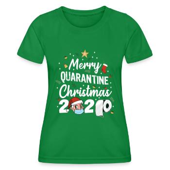 Joyeux Noël 2020 en quarantaine - T-shirt sport Femme - vert - Devant - AI Model Female 172 dark (172cm)